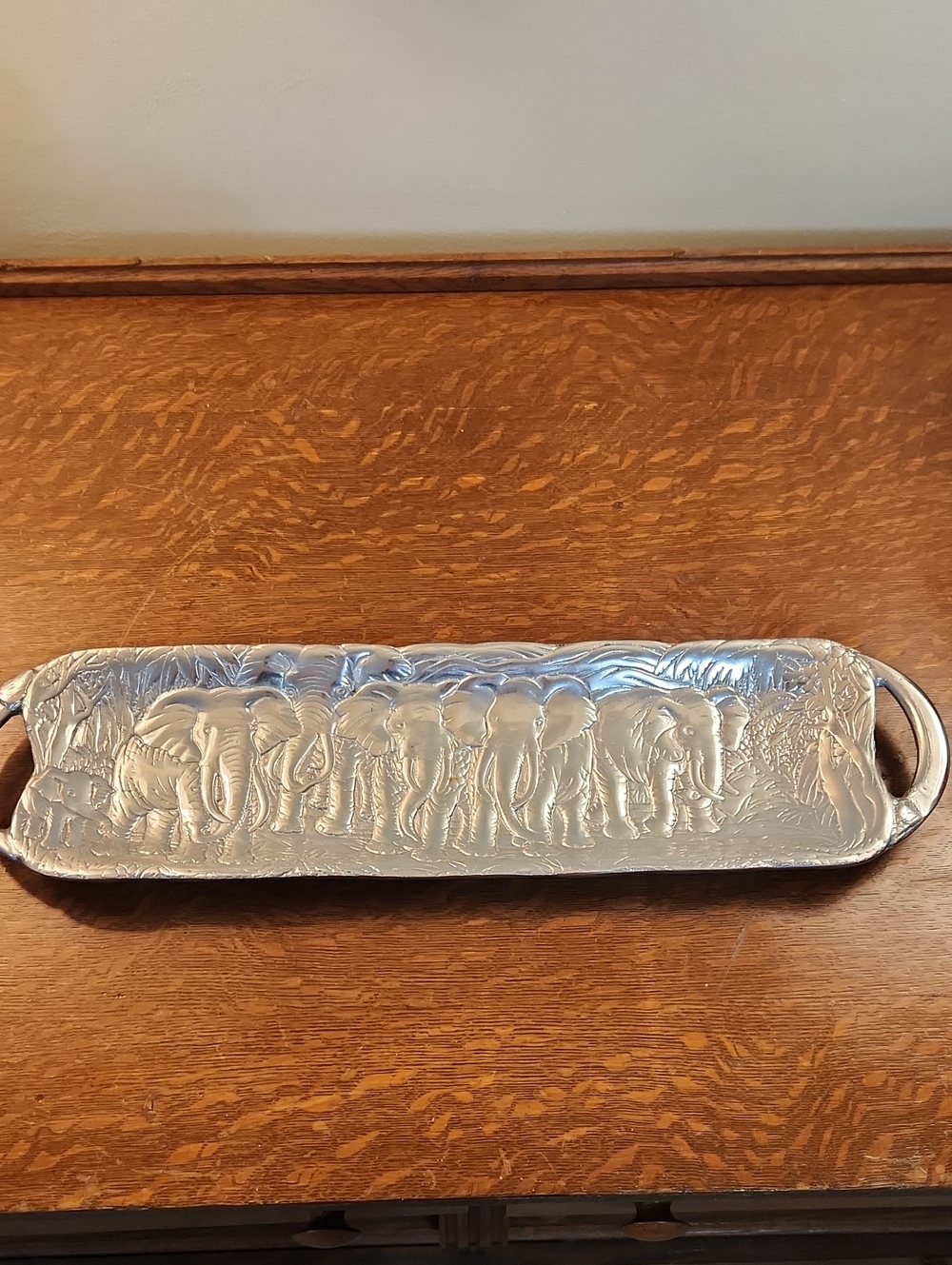 Arthur Court Decorative Silver Elephant Serving Tray Home Kitchen Made In Mexico